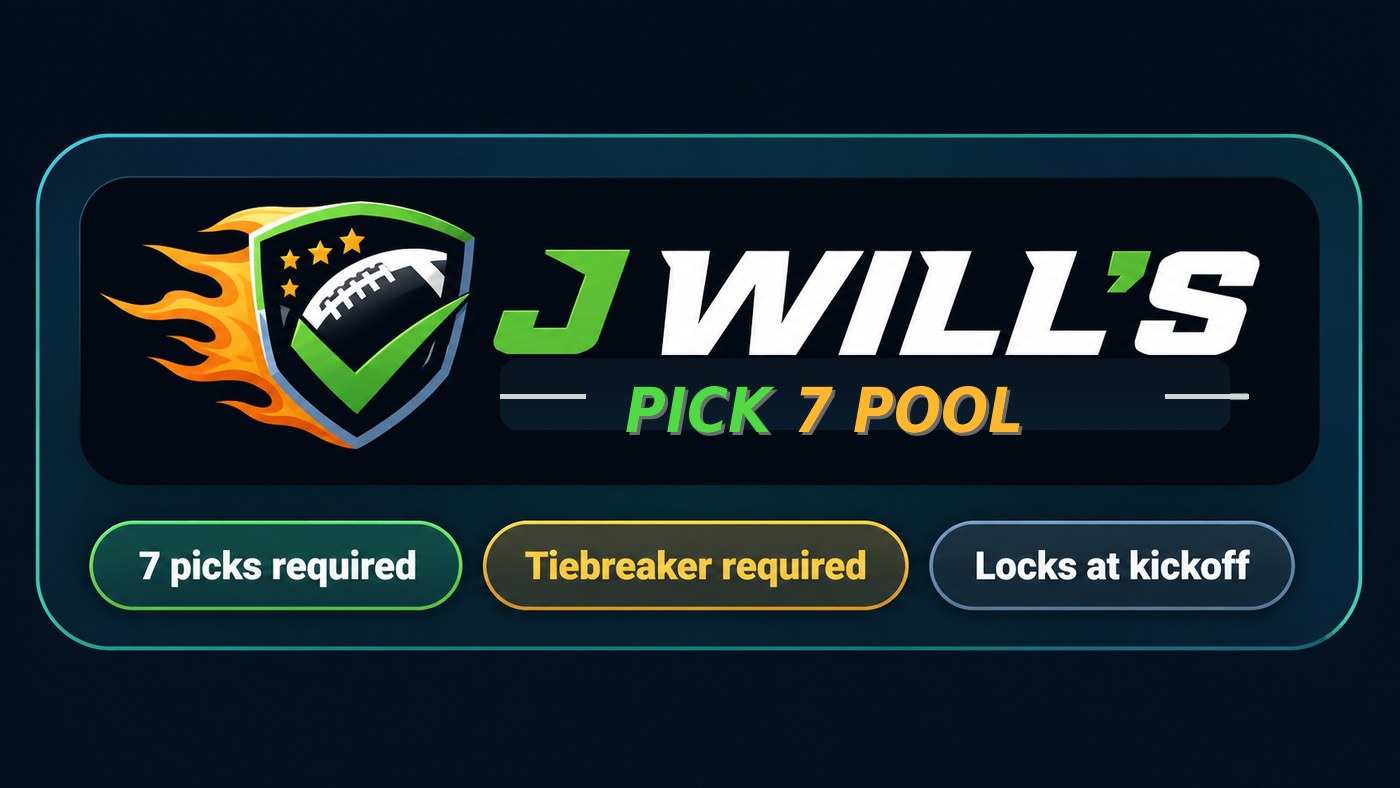 J Will's Pick 7 Pool logo